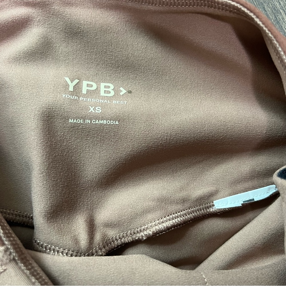 YPB Brown and Tan Colorblock Leggings - Picture 6 of 7